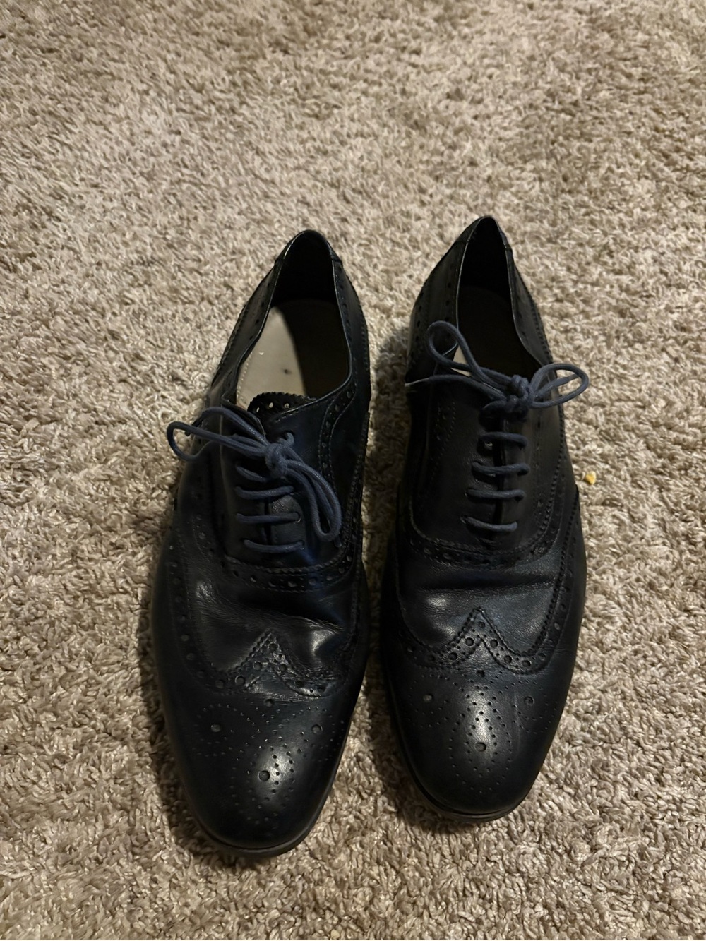 Clarks Banfield Limit Black Leather Wingtip Oxfords Brogues Mens 8.5